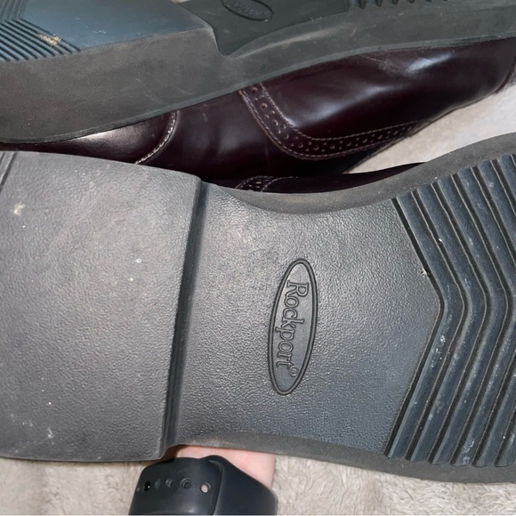 Rockport | Cap Toe Oxfords Brown/Wine Mens Dress Shoes - Picture 2 of 9